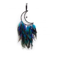 Lapač snů - Svítící - Tyrkysový půlměsíc