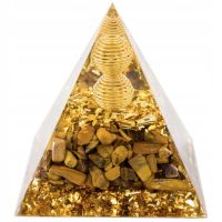 Orgonitová pyramida - Zlatá spirála - Tygří oko