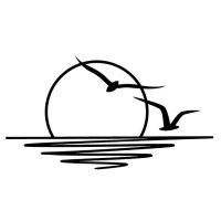 Kovová dekorace 30 x 17 cm - Západ slunce s ptáky