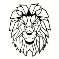 Kovová dekorace 28 x 23 cm - Lev