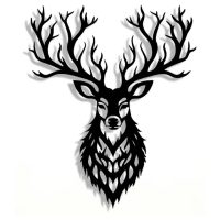 Kovová dekorace 40 x 33 cm - Jelen