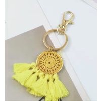 Přívěsek na klíče - Lapač snů žlutý