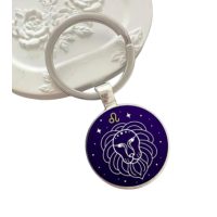 Kovový přívěsek na klíče - znamení Lev