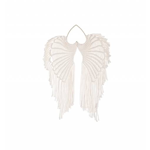 Foto - Lapač snů - Velká, závěsná dekorace Křídla - Bílo béžová
