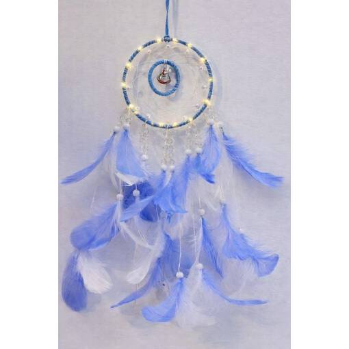 Foto - Lapač snů - Svítící - Modrobílý