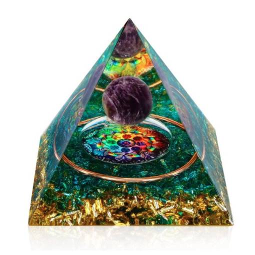 Foto - Orgonitová pyramida - Mandala s energií čaker