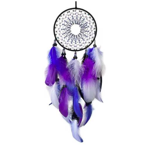 Foto - Lapač snů - Fialovo modrý s korálky
