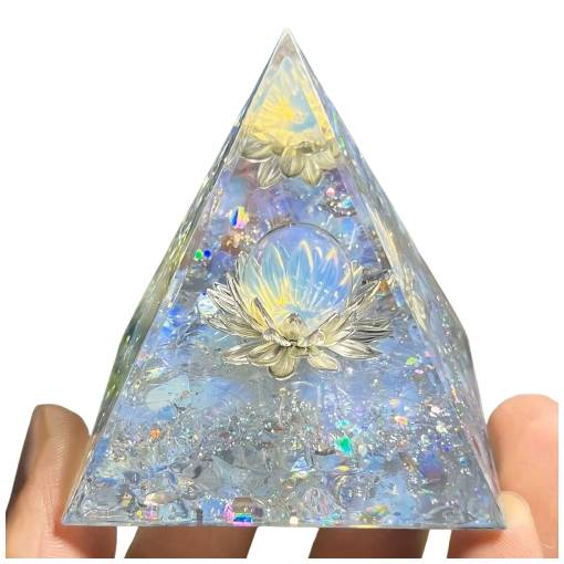 Foto - Orgonitová pyramida - Křišťálový lotosový květ