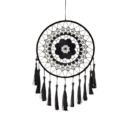 Foto - Lapač snů - Černý s krajkou