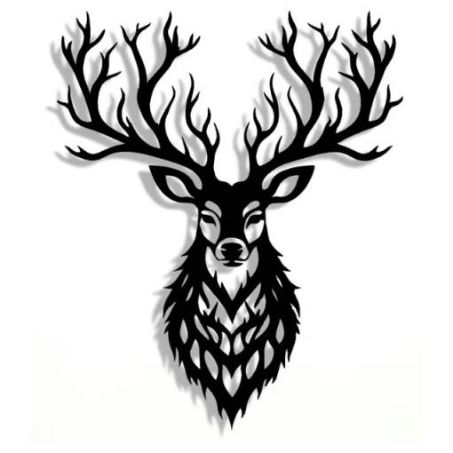 Foto - Kovová dekorace 40 x 33 cm - Jelen