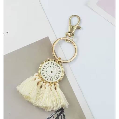 Foto - Přívěsek na klíče - Lapač snů béžový