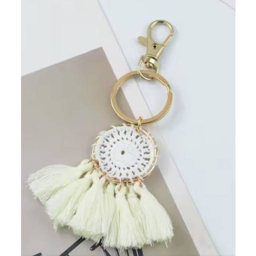 Foto - Přívěsek na klíče - Lapač snů bílý