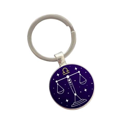 Foto - Kovový přívěsek na klíče - znamení Váhy